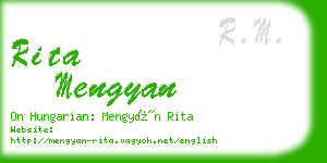 rita mengyan business card